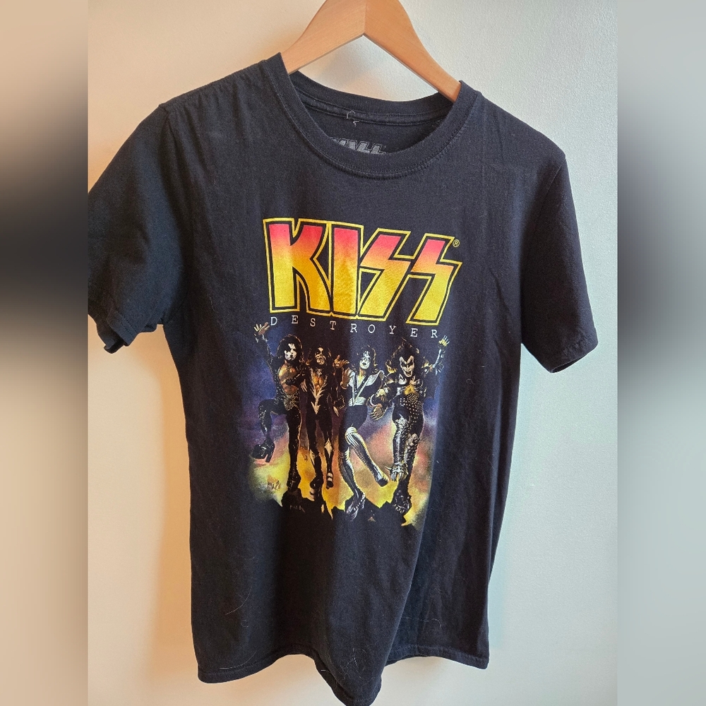 KISS MENS Black Graphic T-Shirt
